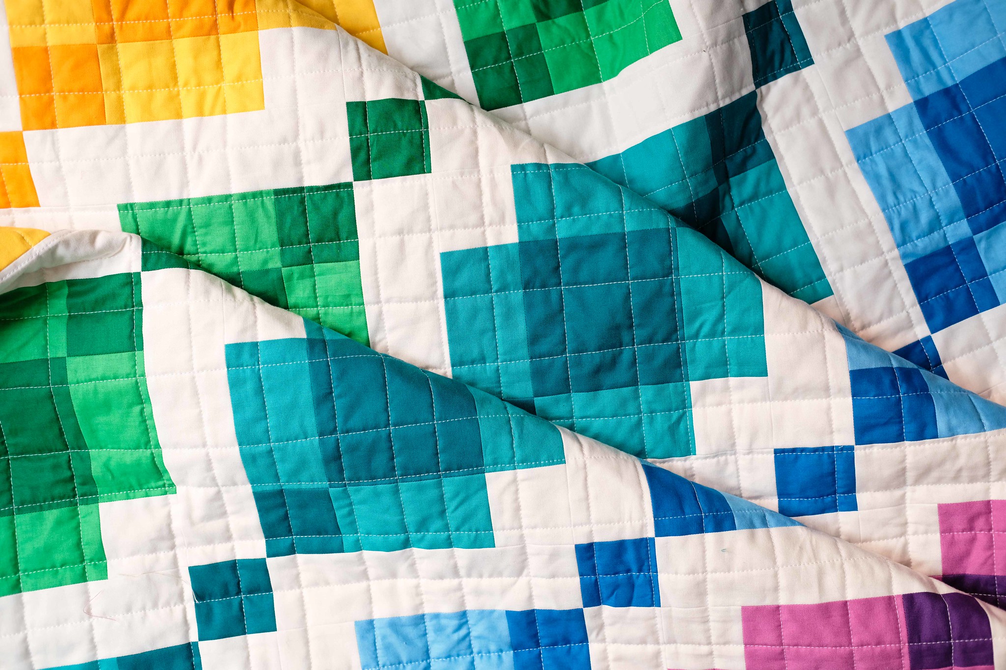 The Kelly Quilt in Rainbow - Kitchen Table Quilting