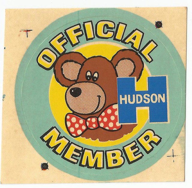 1970s Hudson Cookie Bear Club Sticker - New Zealand
