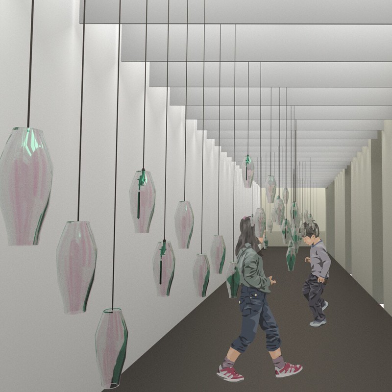 2020台灣設計展 主展區：新竹公園 T5-Ο循環設計展 灰色長廊－風鈴裝置