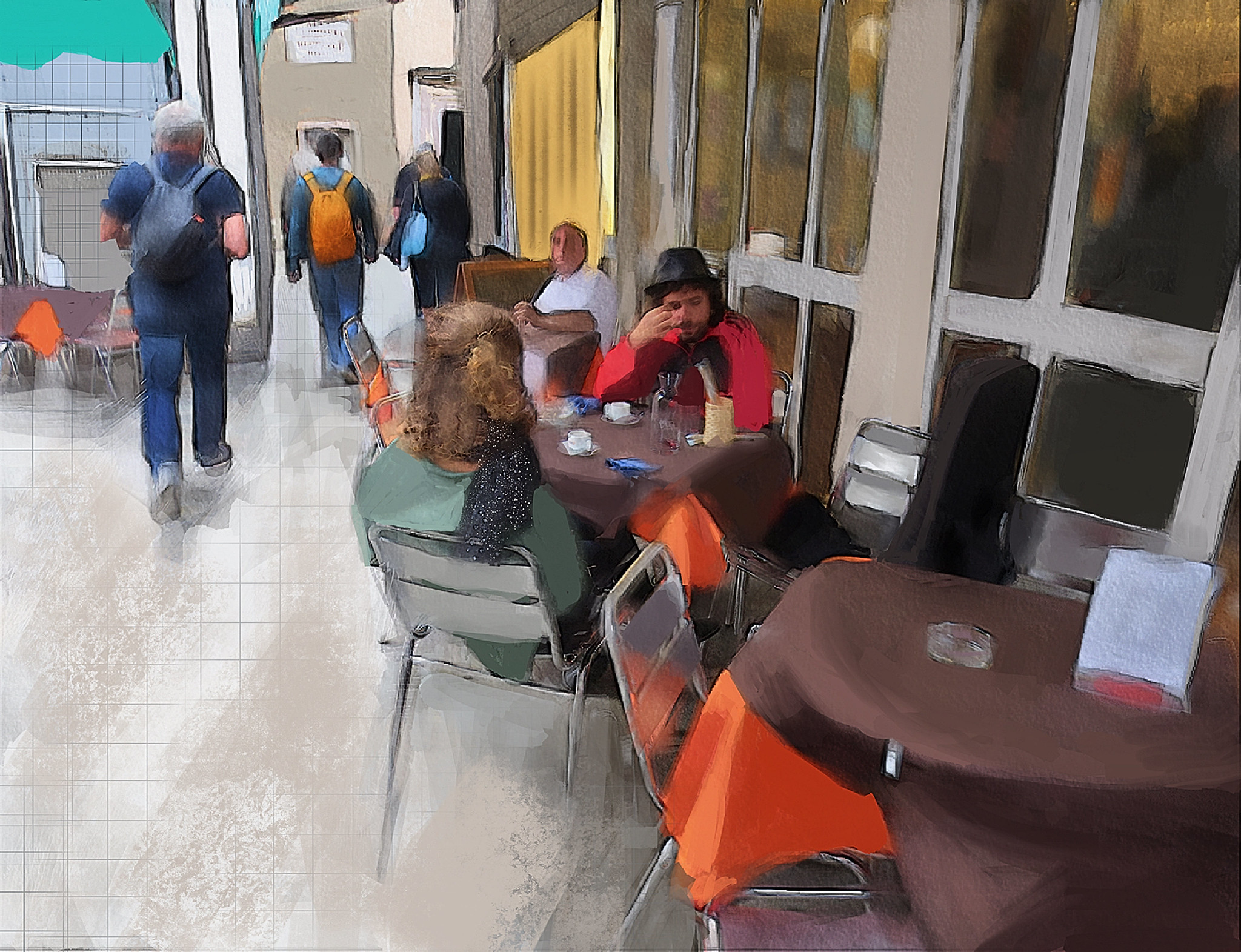 The sidewalk cafe. Venice
