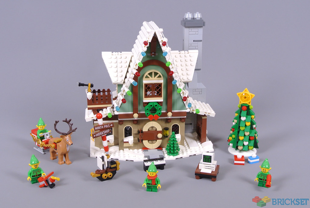 New LEGO Reindeer Christmas Santa Winter Village Elf Club House Set 10275