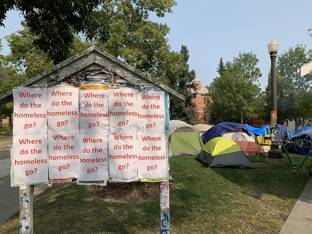 Peace Camp in Old Strathcona