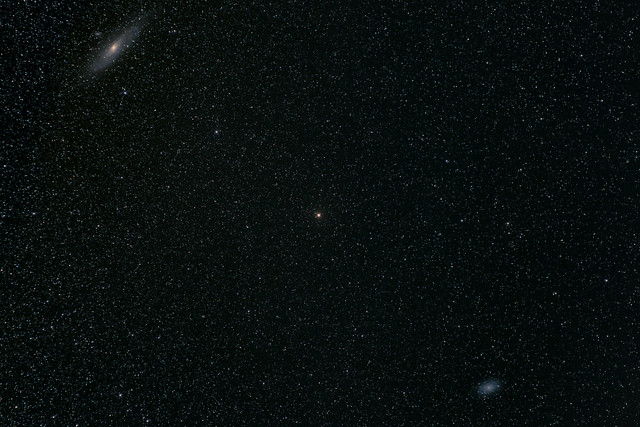 Andromeda Galaxy, Mirach, Triangulum Galaxy