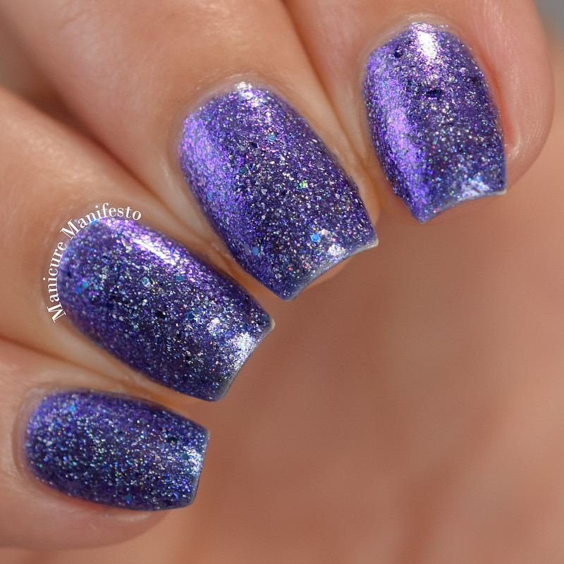 Girly Bits Cosmetics OOAK Purple Flakie Shimmer Review