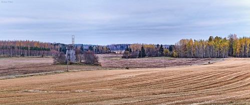sonya99 landscape windmill field autumn tuulimylly pelto syksy myllyvainio sotavalta kelho lempäälä finland