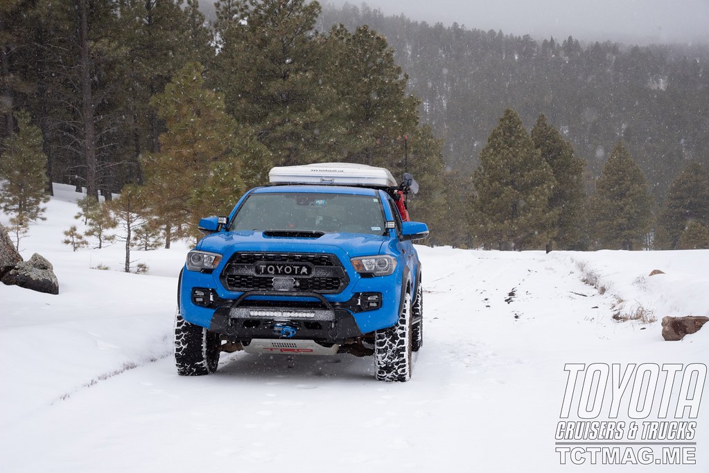TRD Pro Tacoma Overland Build exploring the Utah Snow