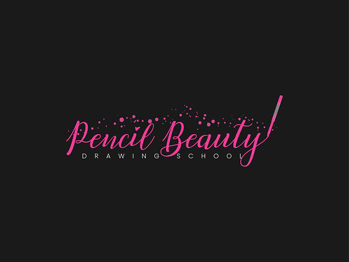 Pencil Beauty - Watercolor - Faminine - Handdrawn - Signature logo Design