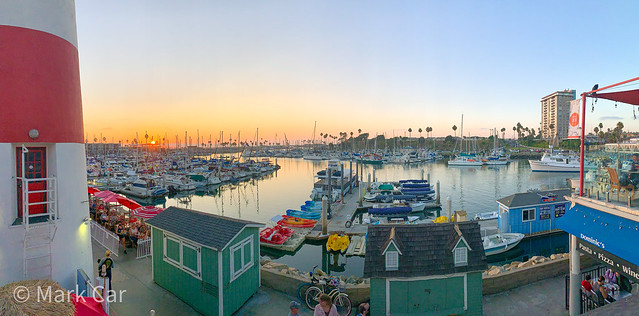 Harbor during sunset.