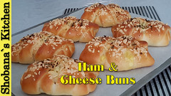 Ham & Cheese Buns / Easy Breakfast - Dinner Recipe / Shobanas Kitchen