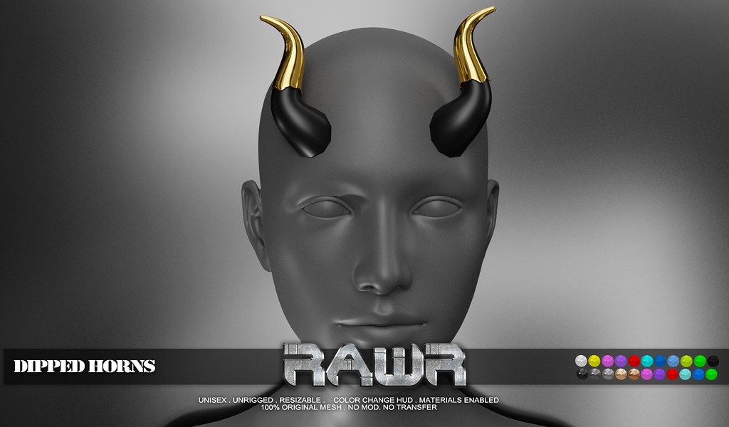 RAWR! Dipped Horns PIC