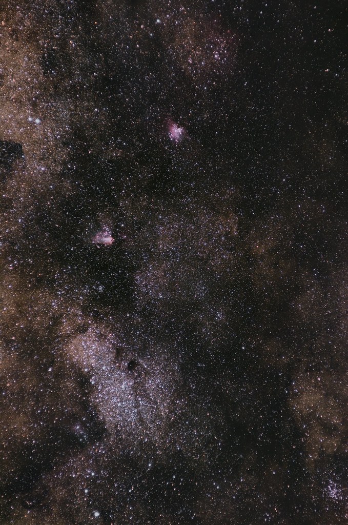 Eagle and Omega nebulae, and the Sagittarius star cloud