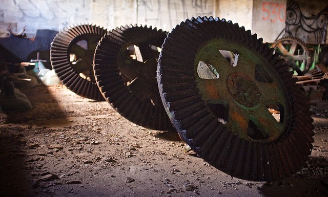 giant old gears