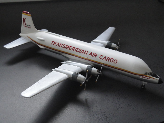 Canadair (Conroy) CL-44-O „Guppy“, Transmeridian Air Cargo, N447T, F-Rsin, 1:144