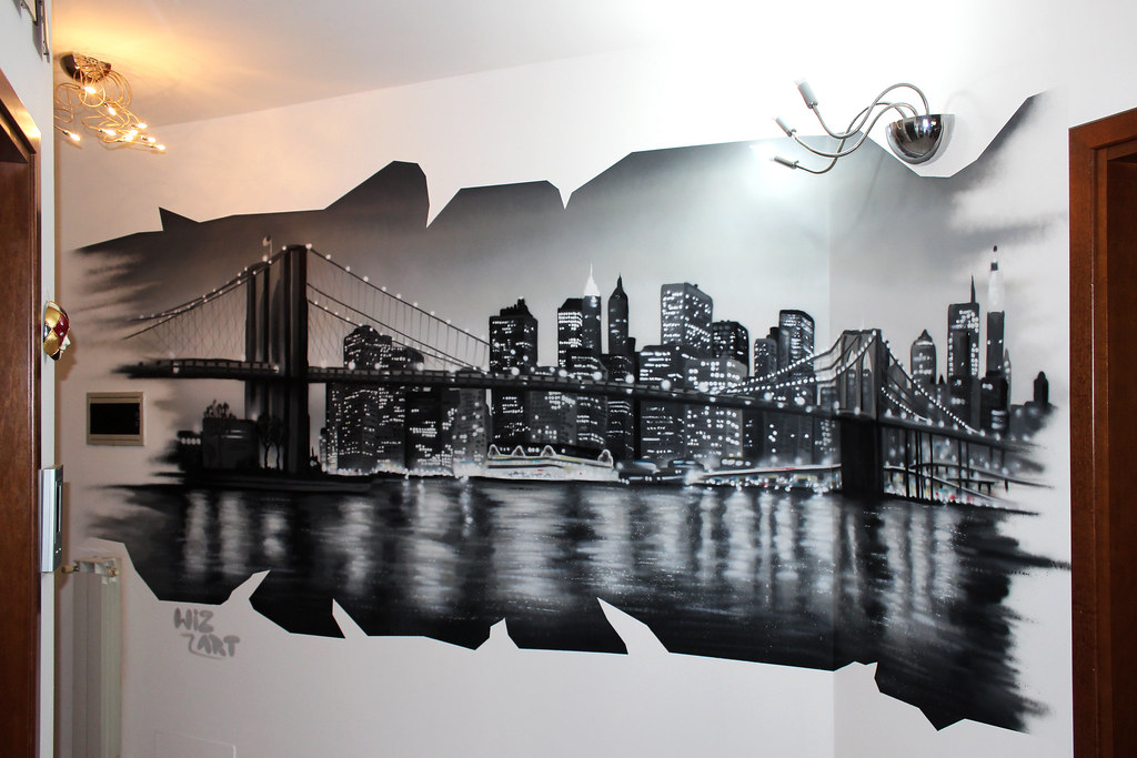 Brooklyn Bridge NYC - by WIZ ART