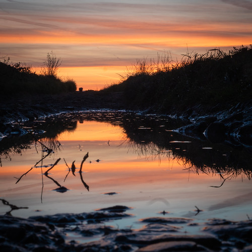 reflection holmevalley olympus puddle england sunset stephenbjessop em5mk2 a yorkshire ayorkshiredream