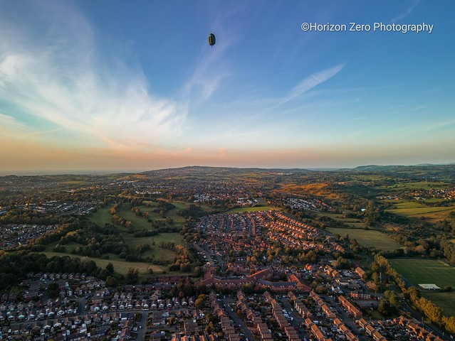 Aerial photography of the Grenade Hot Air Balloon