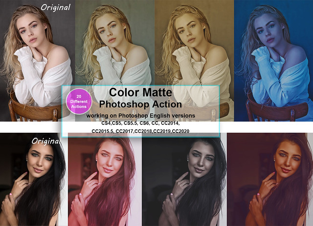 Color Matte Photoshop Action