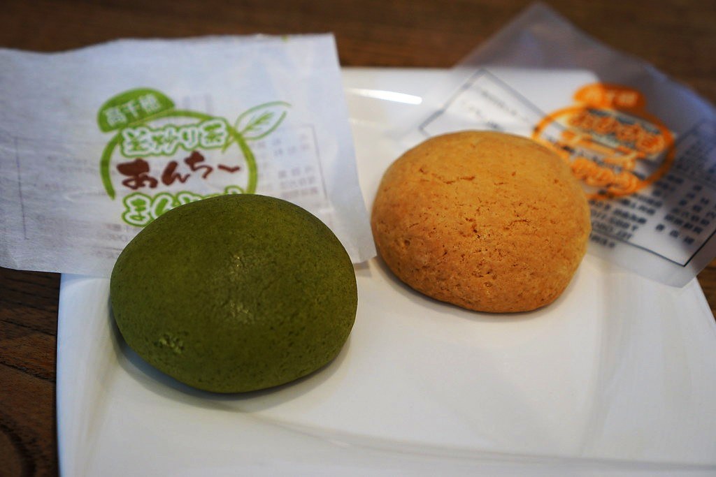 Matcha and cheese tarts in Takachiho