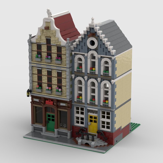 Lego MOC Modular • Wood Workshop and House