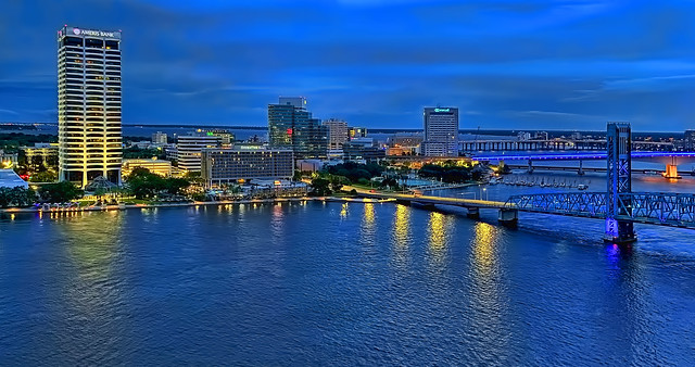 City of Jacksonville, St. Johns River, Duval County, Florida, USA