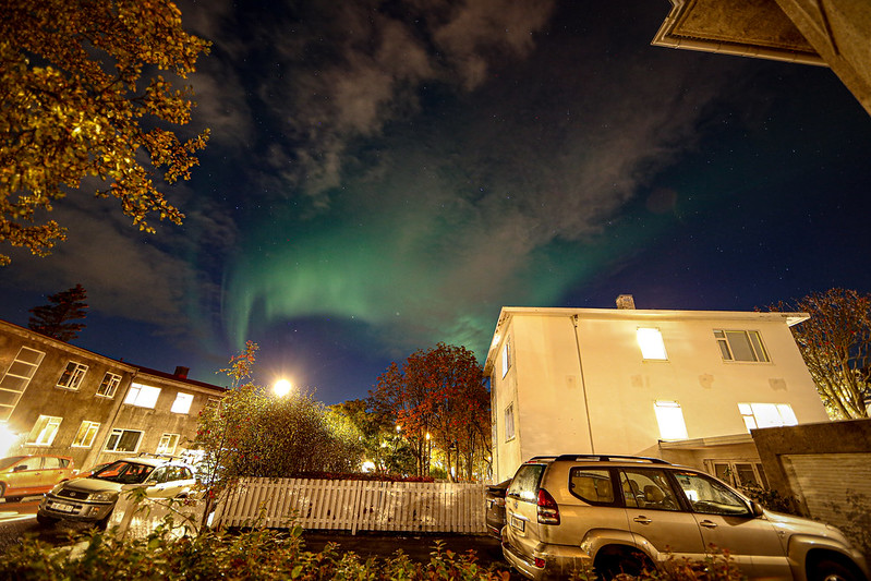 A little display of Auroras in Reykjavik