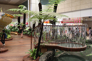 Layover in SG -  Changi Airport Enchanted Garden pond and viewing deck