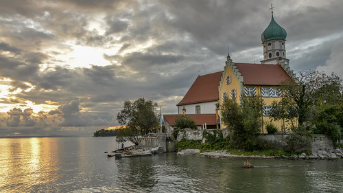 germany architecture bodensee lake water sunset