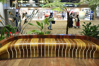 Layover in SG -  Changi Airport Enchanted Garden curvaceous seats