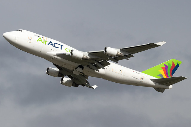 TC-ACF Air ACT Cargo B747-400 London Heathrow