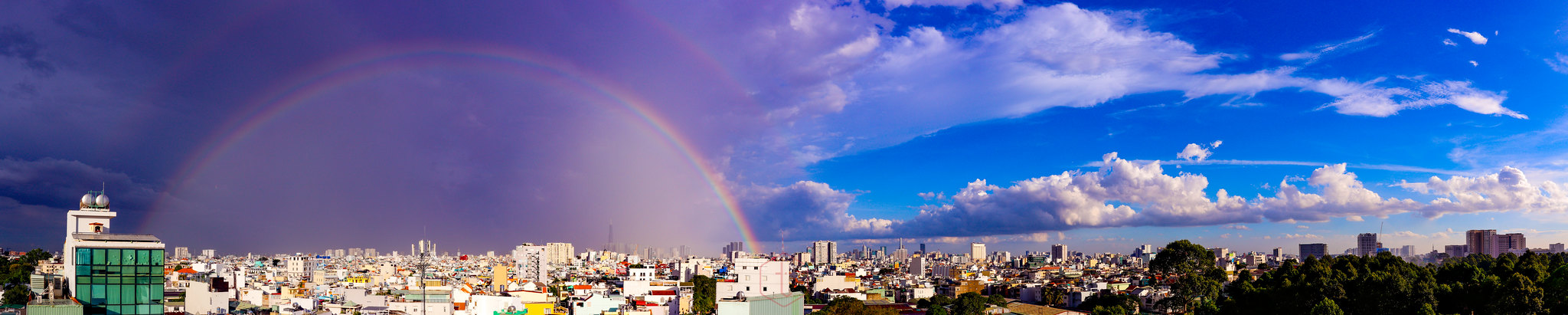 Rainbow in Saigon Panorama