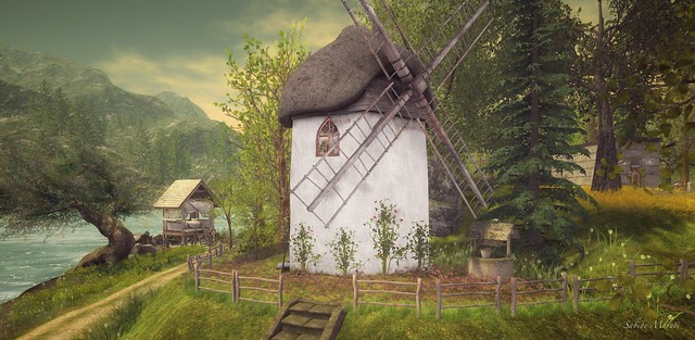 windmill and wishing well
