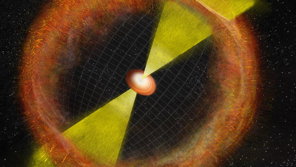 Illustration of a gamma-ray explosion.
