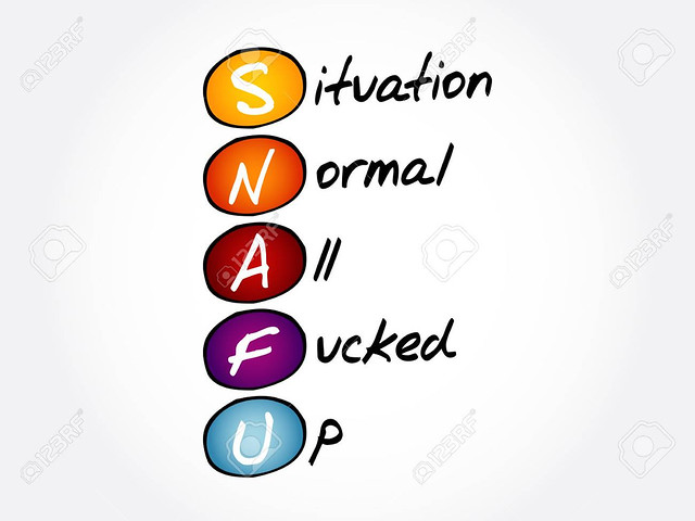 SNAFU - Situation Normal All Fucked Up (acronym-concept) 02