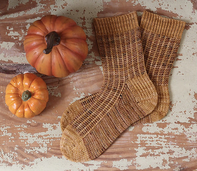Harvest Socks by This Handmade Life, squishy and cozy garter stripes and slipped stitches!