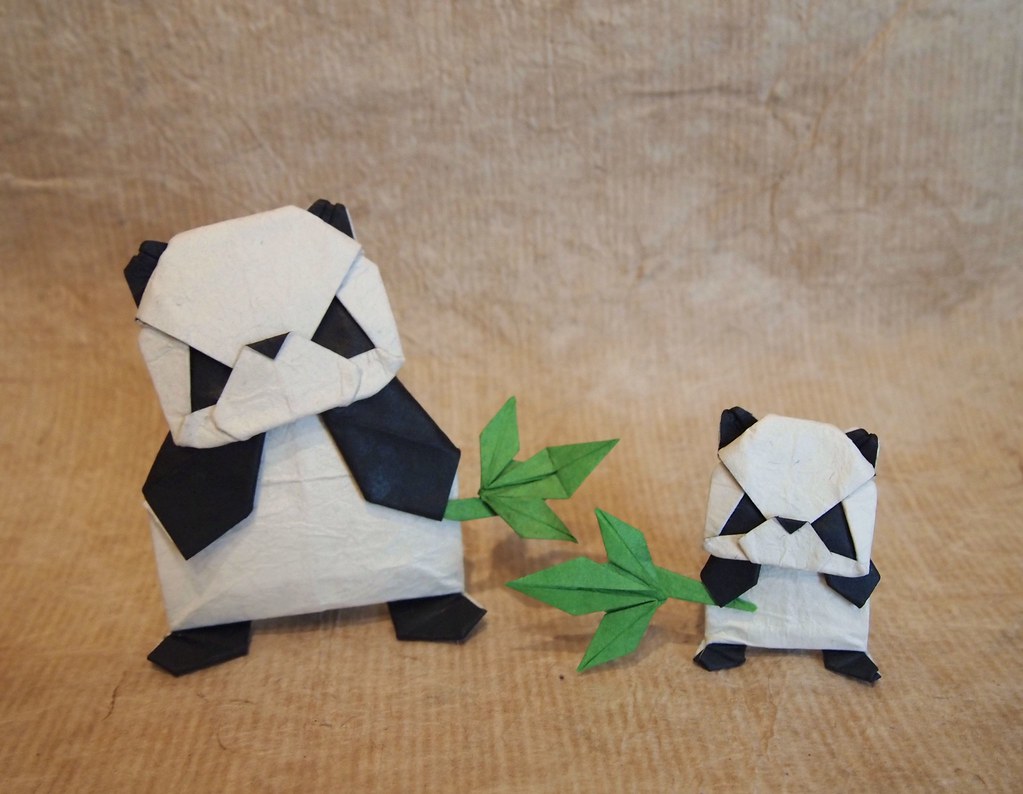 Origami Panda パンダ 創作 折り 小林弘明 Origami Panda Designed An Flickr