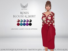 [Ari-Pari] Roses Blouse & Skirt