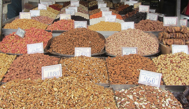 Nuts and Seeds Stall, Athens Central Market, Greece