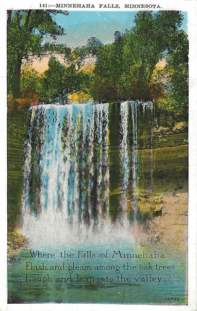 Old Minneapolis Minnesota Postcard - Minnehaha Falls, Published By The H.A. Olson Speciality Company, Postmarked 1931