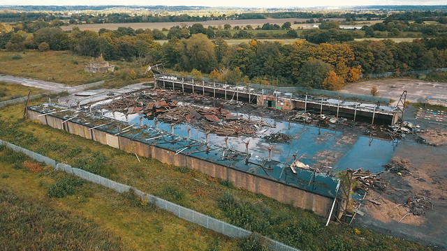 K Type Hangar demolition at RAF Lichfield