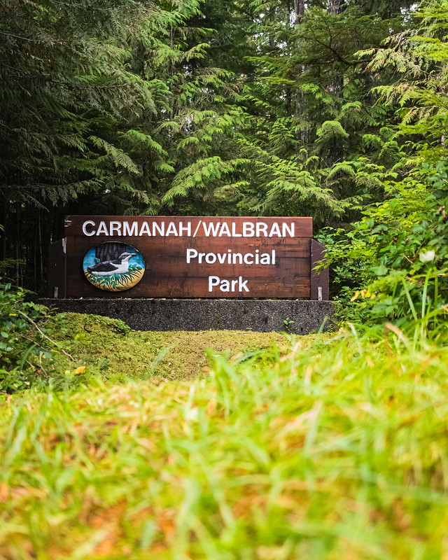 Carmanah/Walbran Provincial Park sign