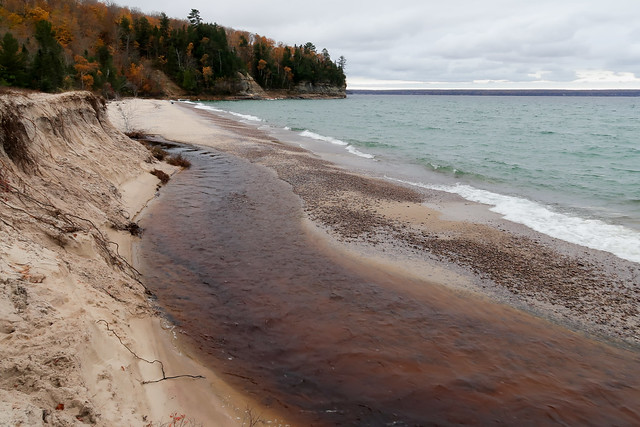 At Lake Superior in Upper Michigan the Miners River's sentient waters prepare for their debouchment.