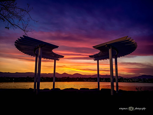clementpark littleton colorado sunset lake colorful skies colorfulsky colorfulcolorado