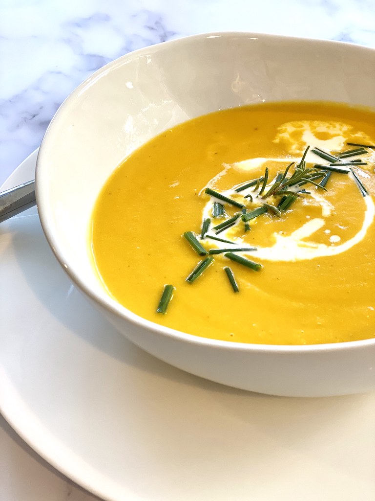 Garlic and Rosemary Butternut Squash Soup
