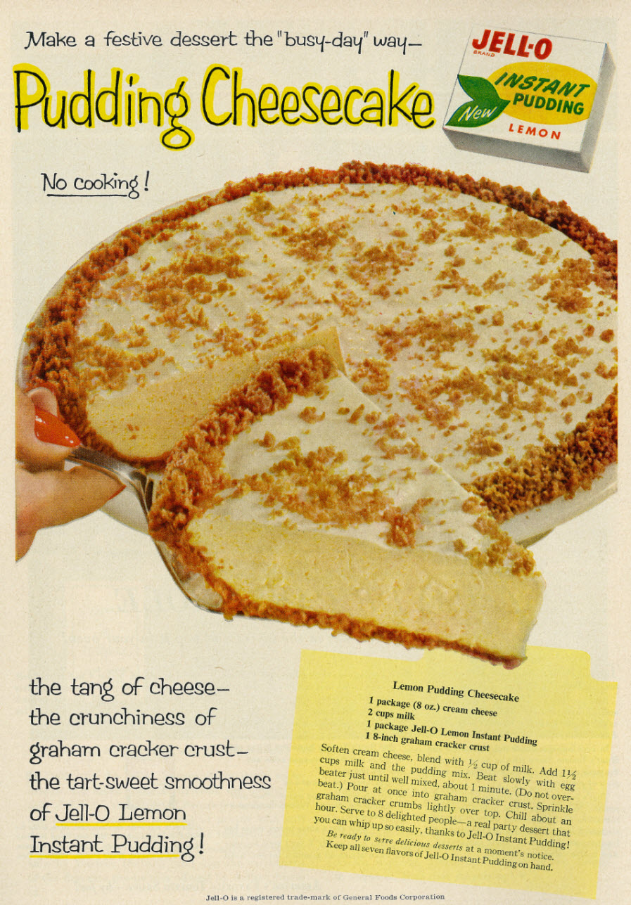 Jell-O Instant Pudding - published in Good Housekeeping - February 1958
