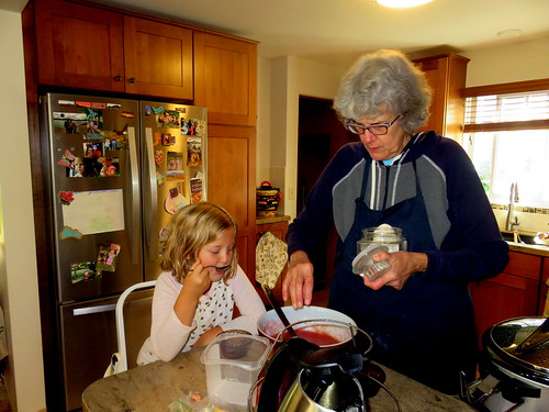 Carol & Josie making apple sauce