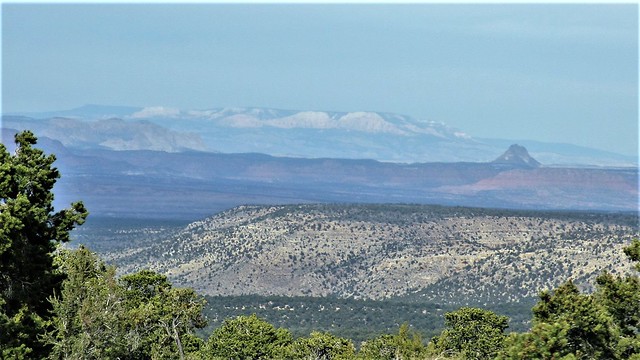 View to Grand Staircase, U.S. 89A descending Kaibab Plateau, Arizona
