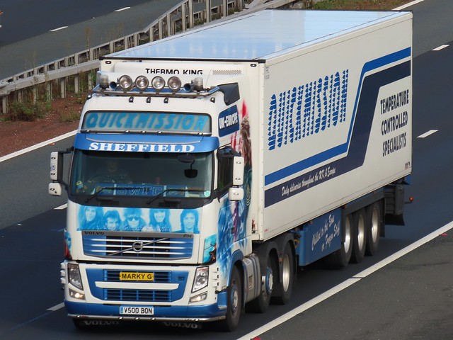 Quickmission, Volvo FH (V500BON) On The A1M Southbound
