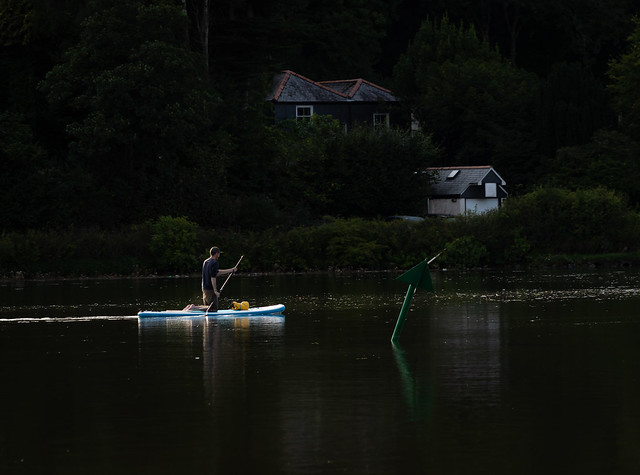 Paddle boarder on the Truro river