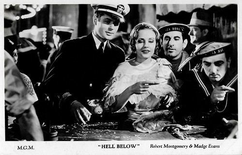 Robert Montgomery and Madge Evans in Hell Below (1933)