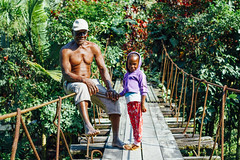 Man, Grandchild, and his Bridge, Noland Hill Jamaica